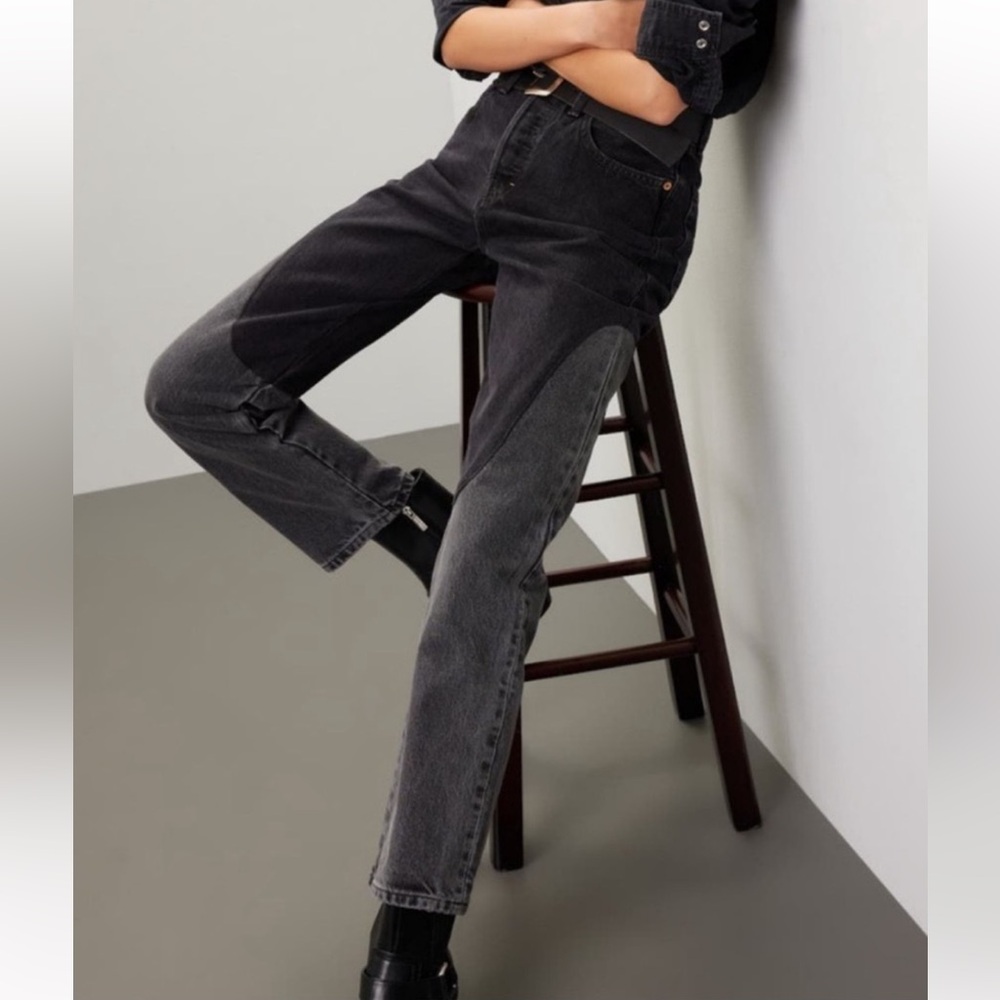 LEVI'S PREMIUM WOMEN'S 501® ORIGINAL OFF TO THE RANCH HIGH RISE CHAP JEANS - Picture 2 of 5